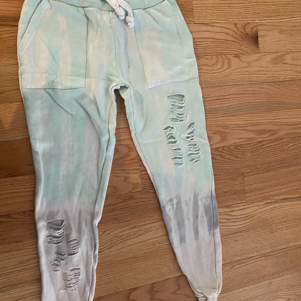 Vintage Havana ripped detail tiedye joggers